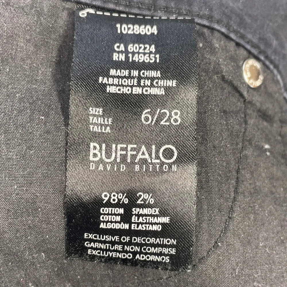 Buffalo Black Daily Mid-Rise Stretch Skinny Ankle Grazer Jeans Womens 6
